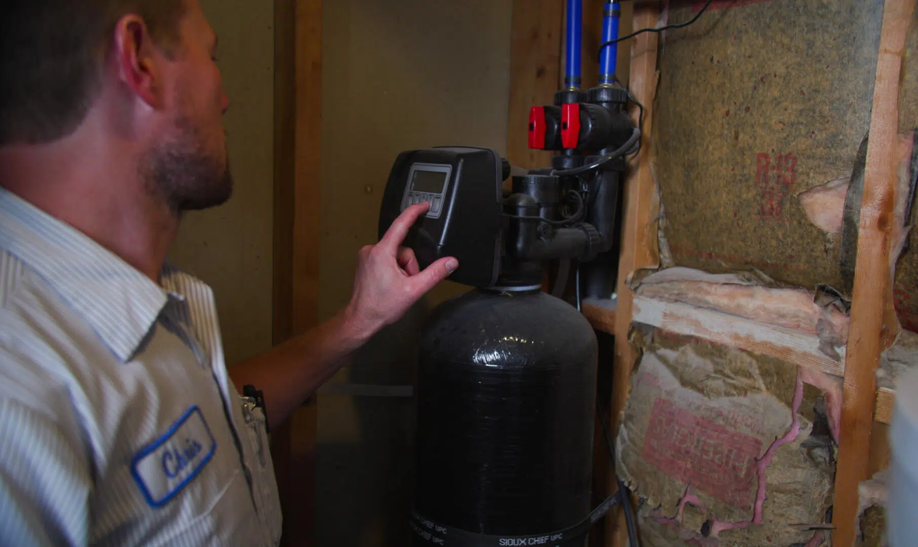 Installing a water softener at this customers home in Salt Lake City Utah